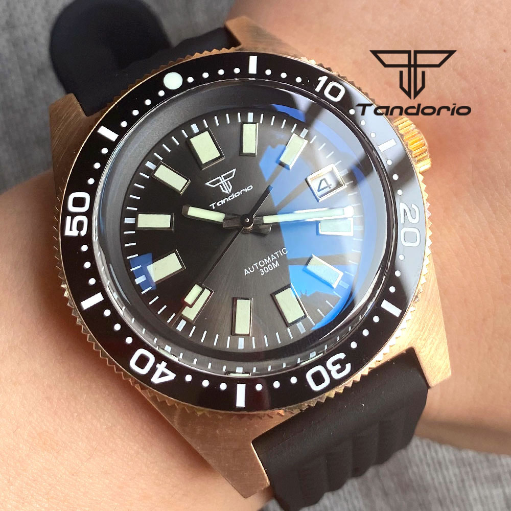 Tandorio 62 Mas CUSN8 Massief  - Rubber Strap Diver recensie en prijs