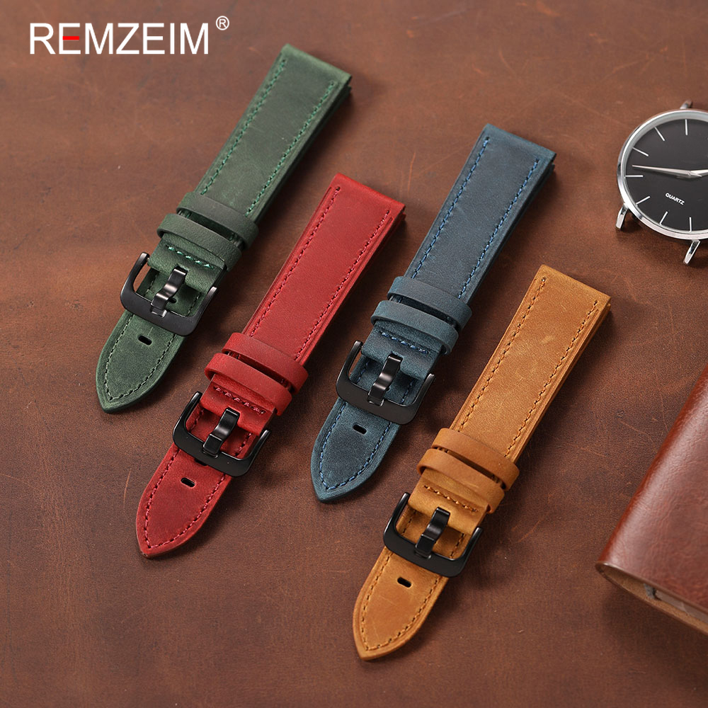 Klassieke herenhorlogeband van - Leather Strap Quick Release recensie en prijs