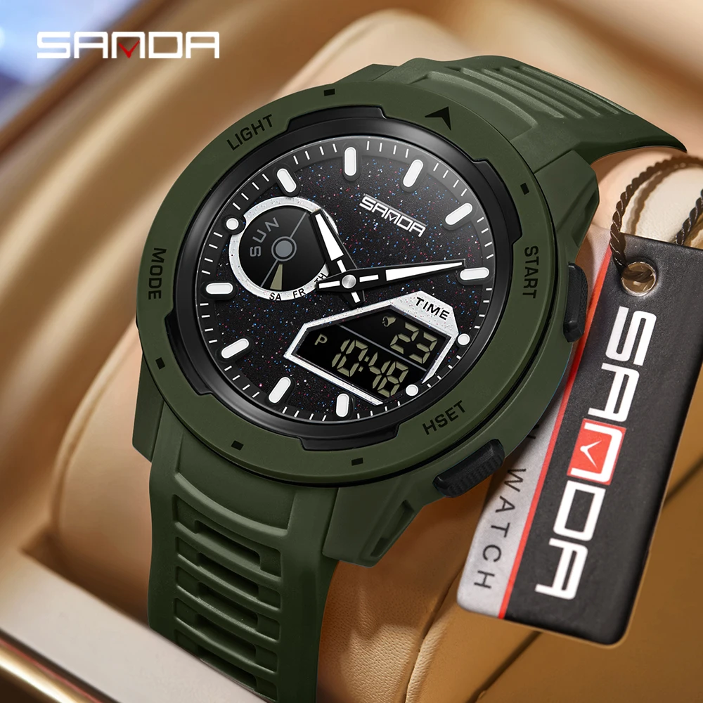 SANDA Nieuw fluorescerend wate - Rubber Strap Diver recensie en prijs