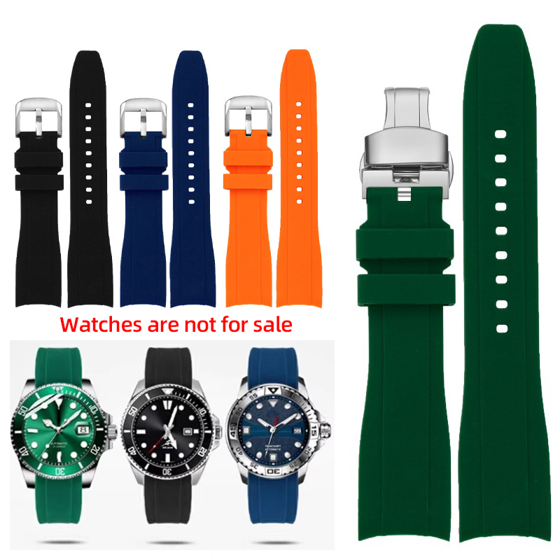 20mm 22mm Gebogen Einde Rubber - Rubber Strap Diver recensie en prijs