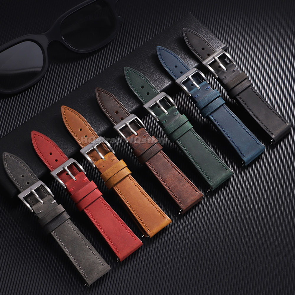 Vintage lederen horlogeband un - Leather Strap Quick Release recensie en prijs